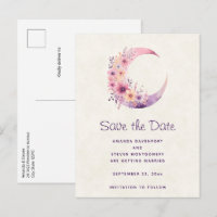 Luna rosa de media luna con Boda de flores de Boni