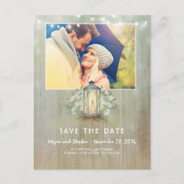 Postal De Anuncios Luz Rústica - Foto De Linterna De Hierro Salva La