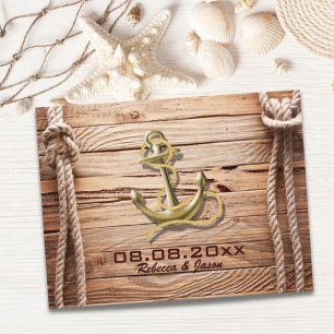 Postal De Anuncios madera del muelle del barco playa ancla náutica sa