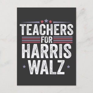 Postal De Anuncios Maestros por Harris Walz 2024 Elecciones Kamala Ti