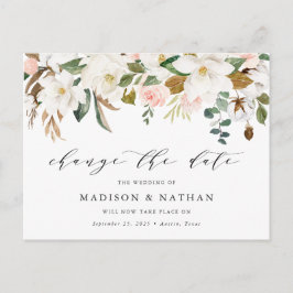 Postal De Anuncios Magnolia Cambio de Fecha de Boda Aplazada