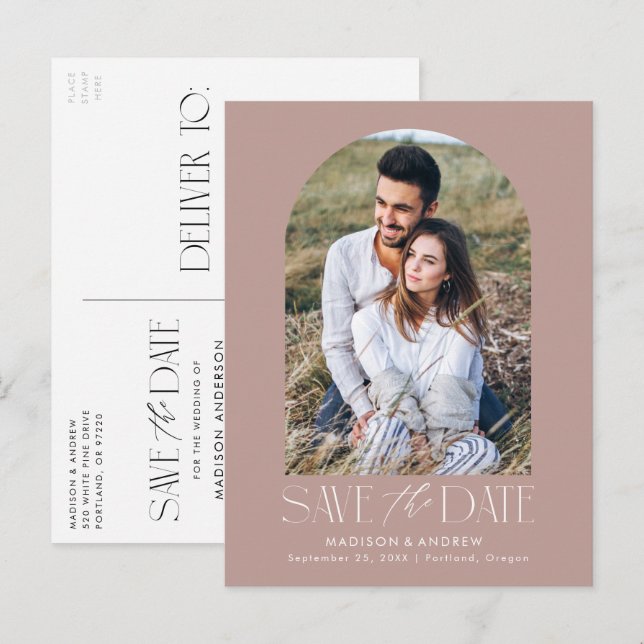 Postal De Anuncios Malva | Sencilla foto de arte moderno Guardar la f (Anverso / Reverso)