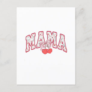 Postal De Anuncios Mama es 2025 Día de la Madre Coquette lazo