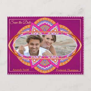Postal De Anuncios Mandalas en rosas cereza y patrones repetidos coin