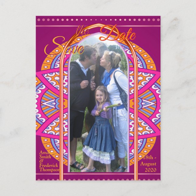 Postal De Anuncios Mandalas en rosas cereza y patrones repetidos coin (Anverso)