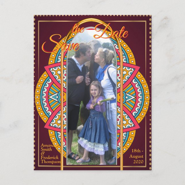 Postal De Anuncios Mandalas sobre un fondo marrón (Anverso)