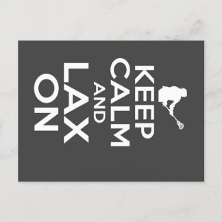 Postal De Anuncios Mantener el lienzo de Lacrosse tranquilo