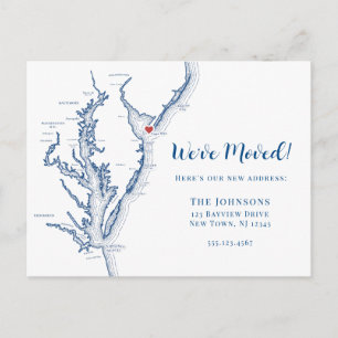 Postal De Anuncios Mapa de Nueva Casa Cape May Nueva Jersey Mudanza