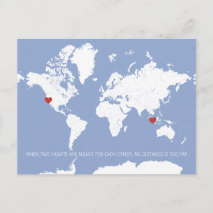 Postal De Anuncios Mapa del mundo del personalizable Salven la fecha