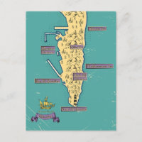 Mapa ilustrado de viajes de Gibraltar