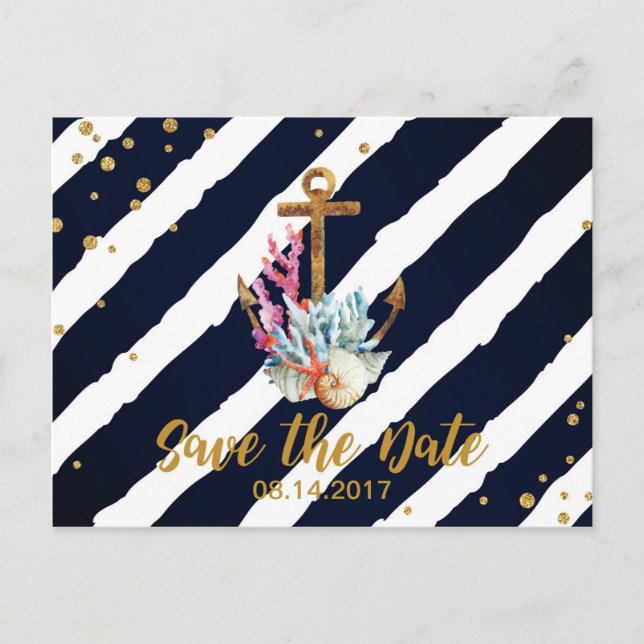 Postal De Anuncios Maravillas de anclaje acuático náutico Guardar fec (Anverso)