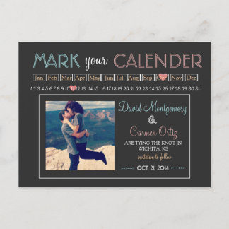 Postal De Anuncios "Marca tu Calendario" Guarda la Fecha