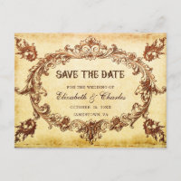 Marco Antiguo Victoriano de Boda Save the Date