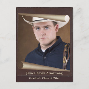 Postal De Anuncios Marco de foto antiguo rústico guardar la fecha