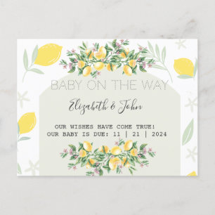 Postal De Anuncios Marco de limones acuarela