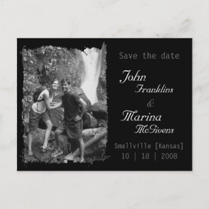 Postal De Anuncios Marco vertical personalizado: Salva la fecha con b