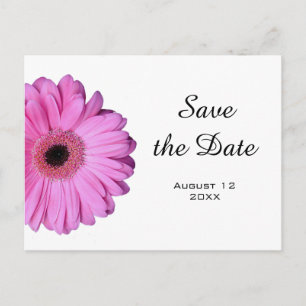 Postal De Anuncios Margarita rosada romántica elegante del Gerbera