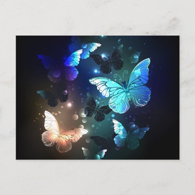 Postal De Anuncios Mariposa nocturna fluida (Anverso)