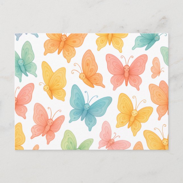 Postal De Anuncios "Mariposas Caprichosas" (Anverso)
