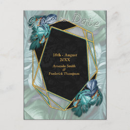 Postal De Anuncios Mariposas del Paraíso/Explosión Tropical Turquesa