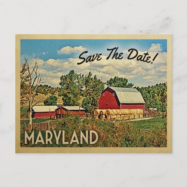 Postal De Anuncios Maryland Salva La Rústica De La Granja (Anverso)