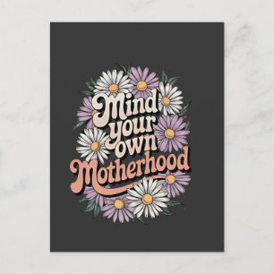 Postal De Anuncios Maternidad Atenta Día Divertido de la Madre 