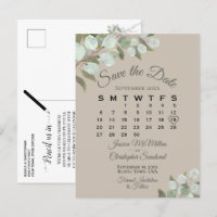 Matrimonio del calendario Eucalyptus Guardar la fe