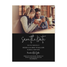 Matrimonio manuscrito con fotografía de pareja sal