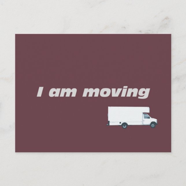 Postal De Anuncios Me estoy moviendo (Anverso)