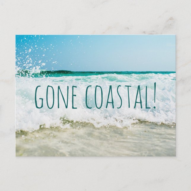 Postal De Anuncios Me Fui a la Costa Nueva Casa Me Mude (Anverso)