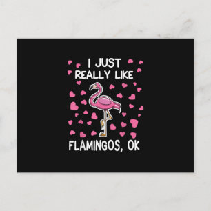 Postal De Anuncios Me Gusta Realmente Flamingos, Ok Flamingo Lover