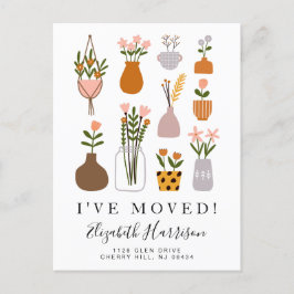 Postal De Anuncios Me he mudado Boho Plants Moving