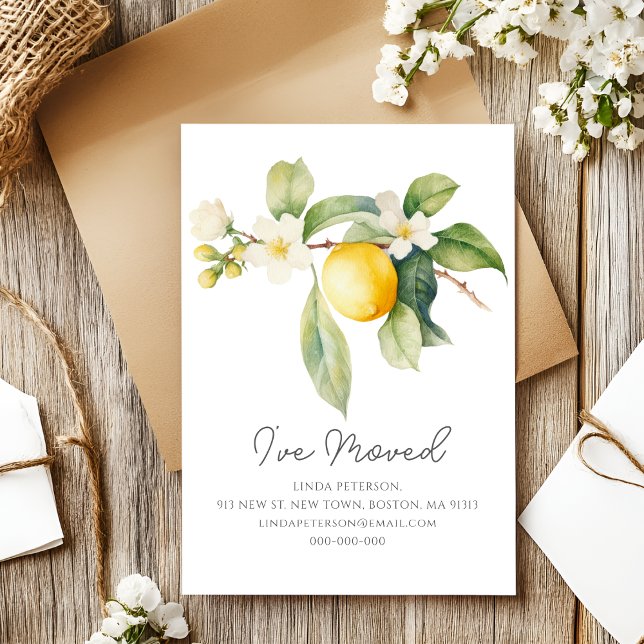 Postal De Anuncios Me He Mudado | Flor de Limón Nueva Dirección (Subido por el creador)