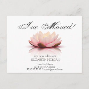 Postal De Anuncios Me he mudado, Flor de Loto Nueva Dirección