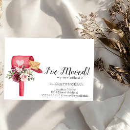 Postal De Anuncios Me he mudado, Flores de buzón de agua