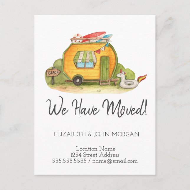 Postal De Anuncios Me he mudado, nueva dirección, nuevo hogar, casa d (Anverso)