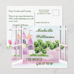 Postal De Anuncios Me He Mudado Presupuesto Divertido Castillo De Acu