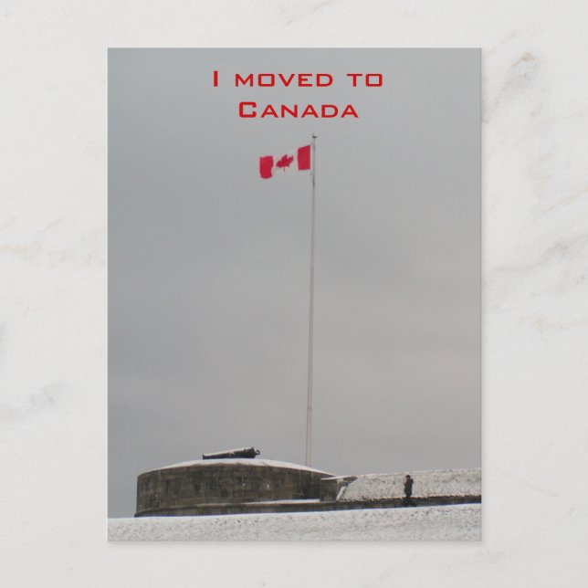 Postal De Anuncios Me mudé a Canadá (Anverso)