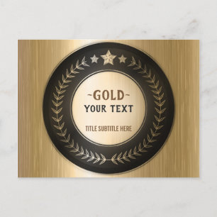 Postal De Anuncios MEDALLA DE ORO DIY IMPRESIÓN PERSONALIZADA #1 Agre