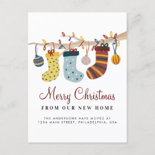 Postal De Anuncios Medias Feliz Navidad Hogar Nuevo Fiesta de Navidad