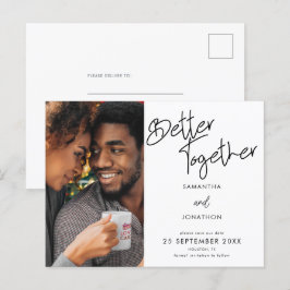 Postal De Anuncios Mejor Juntos Guión Fotográfico Guardar la fecha