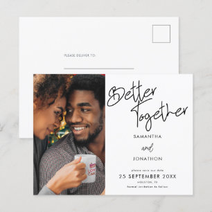 Postal De Anuncios Mejor Juntos Guión Fotográfico Guardar la fecha