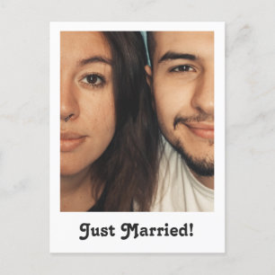 Postal De Anuncios Mensaje personalizado de recién casados Nos escapa