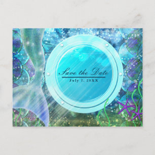 Postal De Anuncios Mermaid Tail Magic Under the Sea Save the Date