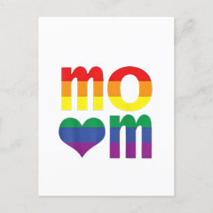 Postal De Anuncios Mes del Orgullo LGBT del Arcoíris Día de la Madre 