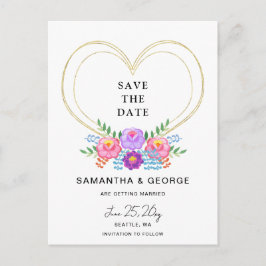 Postal De Anuncios Mexican Floral Fiesta Save The Date