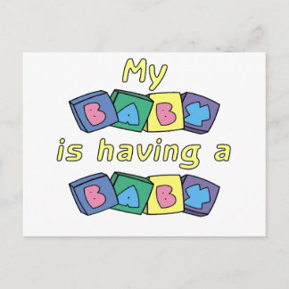 Postal De Anuncios Mi Bebé Está Teniendo Un Bebé
