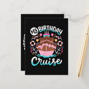 Postal De Anuncios Mi cumpleaños crucero vacaciones crucero viaje