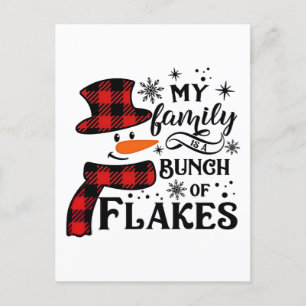 Postal De Anuncios Mi familia es un montón de copos de nieve
