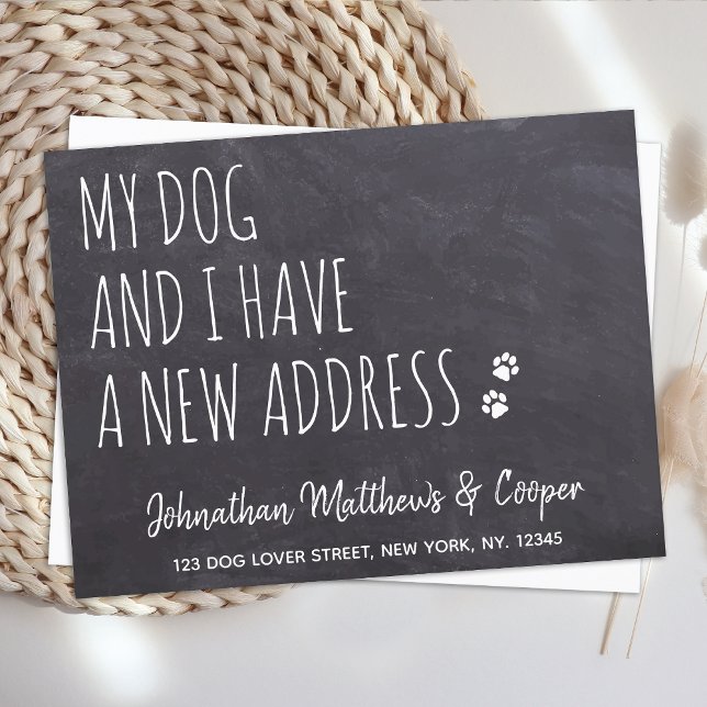 Postal De Anuncios Mi Perro Y Yo Nos Hemos Mudado Nueva Dirección (Subido por el creador)